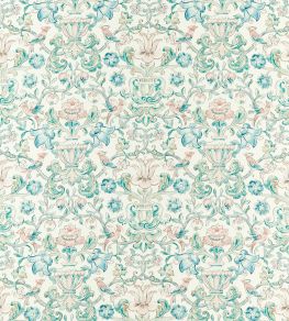 Pompadour Print Fabric by Zoffany Mineral