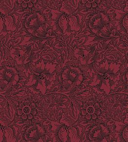 Poppy Wallpaper by Morris & Co Claret