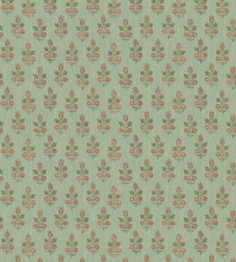 Poppy Sprig Wallpaper by GP & J Baker Aqua/Blush