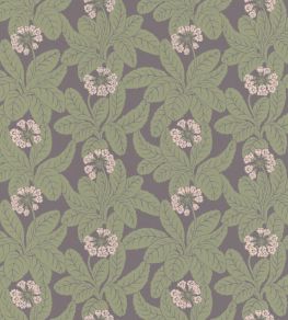 Primula Wallpaper by Langelid Von Bromssen Aubergine