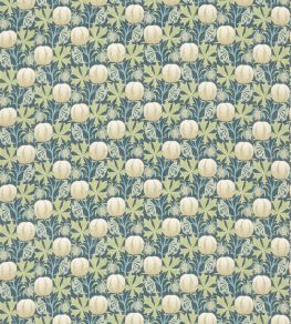 Pumpkins Cotton Fabric by GP & J Baker Green/Blue
