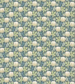 Pumpkins Cotton Fabric by GP & J Baker Green/Blue