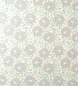 Punch Paisley Fabric by Christopher Farr Cloth Pale Blue