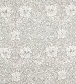 Pure Honeysuckle & Tulip Wide Width Fabric by Morris & Co Soft Mint/Grey