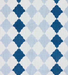 Quilted Harlequin Fabric by Barneby Gates Two Blues