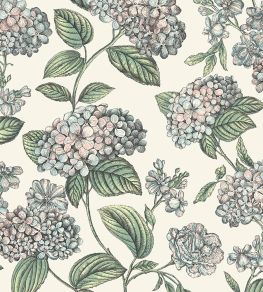 Ramo di Ortensia Wallpaper by Cole & Son Pastel on Stone