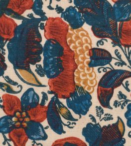 Remondini Floral Fabric by MINDTHEGAP Blue Red