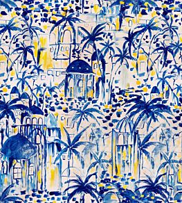 Rhodes Wallpaper by MINDTHEGAP Indigo Yellow