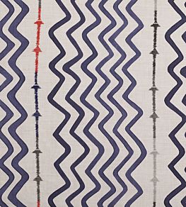 Rick Rack Fabric by Christopher Farr Cloth Indigo