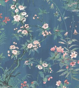 Rivington Wallpaper by Woodchip & Magnolia Blue/Blush