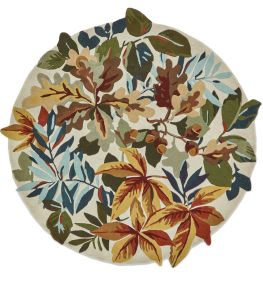 Robin's Wood Round Rug by Sanderson Russet Brown