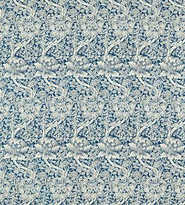 Rose & Thistle Fabric by Morris & Co Indigo