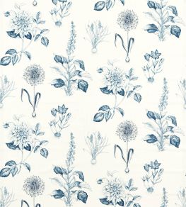 Roseraie Fabric by Clarke & Clarke Midnight