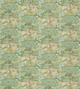 Ruskin Cotton Fabric by GP & J Baker Green