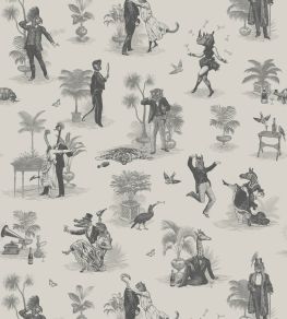 Safari Soiree Wallpaper by Divine Savages Soft Charcoal