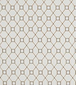 Baroque Trellis Fabric by Sanderson Charcoal / Gold