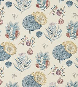 Lily Bank Fabric by Sanderson Ruby / Indigo