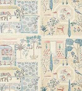 Sultans Garden Fabric by Sanderson Ruby / Teal