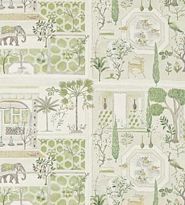 Sultans Garden Fabric by Sanderson Garden Green