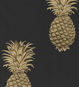 Pineapple Royale Wallpaper by Sanderson Graphite / Gold