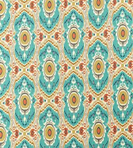 Niyali Fabric by Sanderson Teal/Saffron