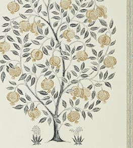 Anaar Tree Wallpaper by Sanderson Charcoal/Gold