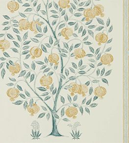 Anaar Tree Wallpaper by Sanderson English Grey/Woad