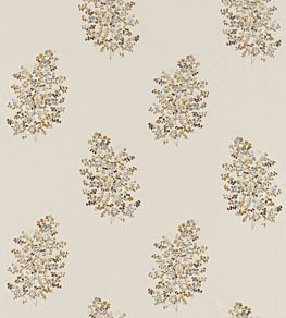 Wendell Embroidery Fabric by Sanderson Honey / Grey
