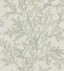 Farthing Wood Wallpaper by Sanderson Sage Grey