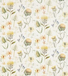 Thistle Garden Fabric by Sanderson Ochre/Olive