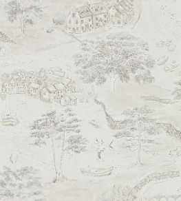 Sea Houses Wallpaper by Sanderson Chalk/Silver