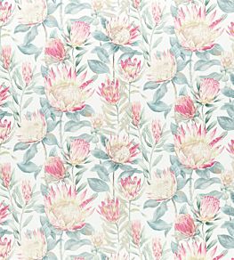 King Protea Fabric by Sanderson Orchid/Grey