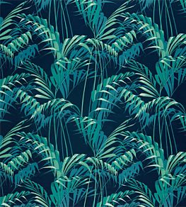 Palm House Fabric by Sanderson Ink/Teal