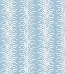 Tree Fern Weave Fabric by Sanderson Crusoe Blue