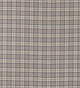 Fenton Check Fabric by Sanderson Check Grey / Cinnamon