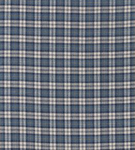 Fenton Check Fabric by Sanderson Check Indigo / Stone