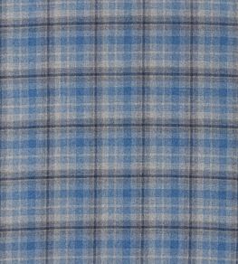 Samphrey Check Fabric by Sanderson Check Indigo / China