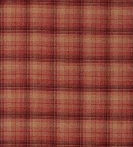 Samphrey Check Fabric by Sanderson Check Russet