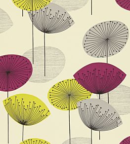 Dandelion Clocks Wallpaper by Sanderson Blackcurrant