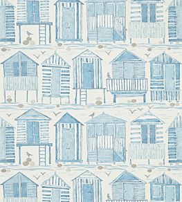 Beach Huts Wallpaper by Sanderson Marine