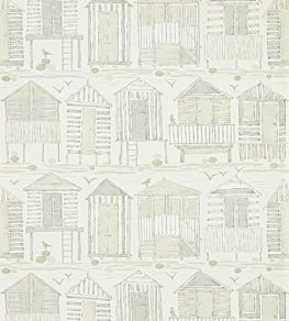 Beach Huts Wallpaper by Sanderson Driftwood