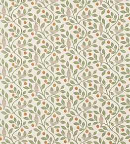 Damson Tree Fabric by Sanderson Brick/Fennel