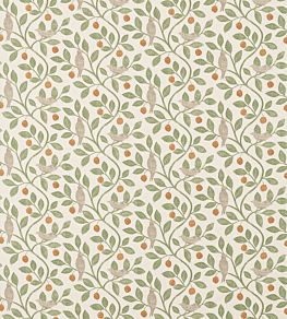 Damson Tree Fabric by Sanderson Brick/Fennel