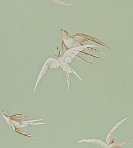 Swallows Wallpaper by Sanderson Pebble