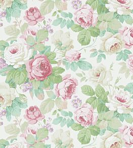 Chelsea Wallpaper by Sanderson Pink/Celadon