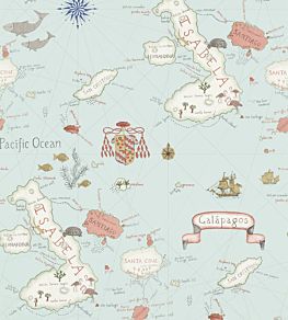 Galapagos Wallpaper by Sanderson Ocean Blue