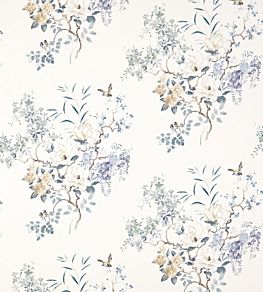 Magnolia & Blossom Fabric by Sanderson Mineral/Teal