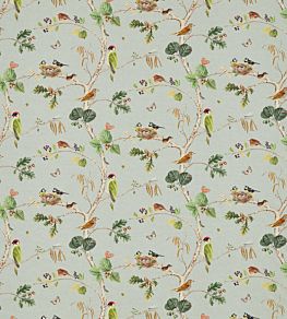 Woodland Chorus Fabric by Sanderson Sky Blue/Multi