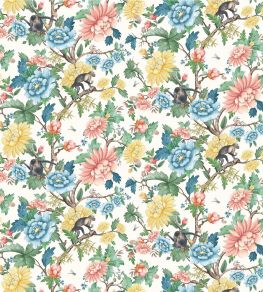 Sapphire Garden Fabric by Clarke & Clarke Ivory