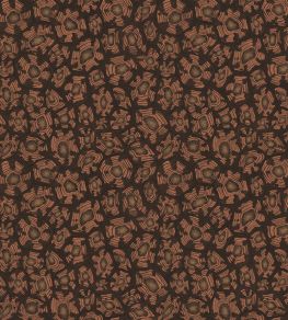 Savanna Shell Wallpaper by Cole & Son Terracotta Claret & Metallic Gold